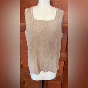 Chico's Beige Ribbed Tank Top